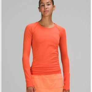 Lululemon Swiftly Tech coral long sleeve